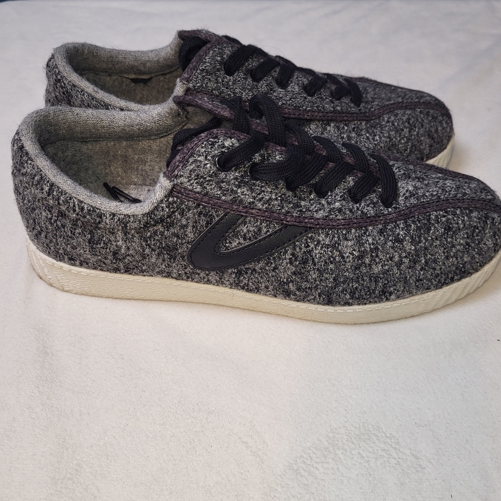 Tretorn Nylite Wool Sneakers Women's Size 9 Dappled Gray Comfort - Picture 8 of 10